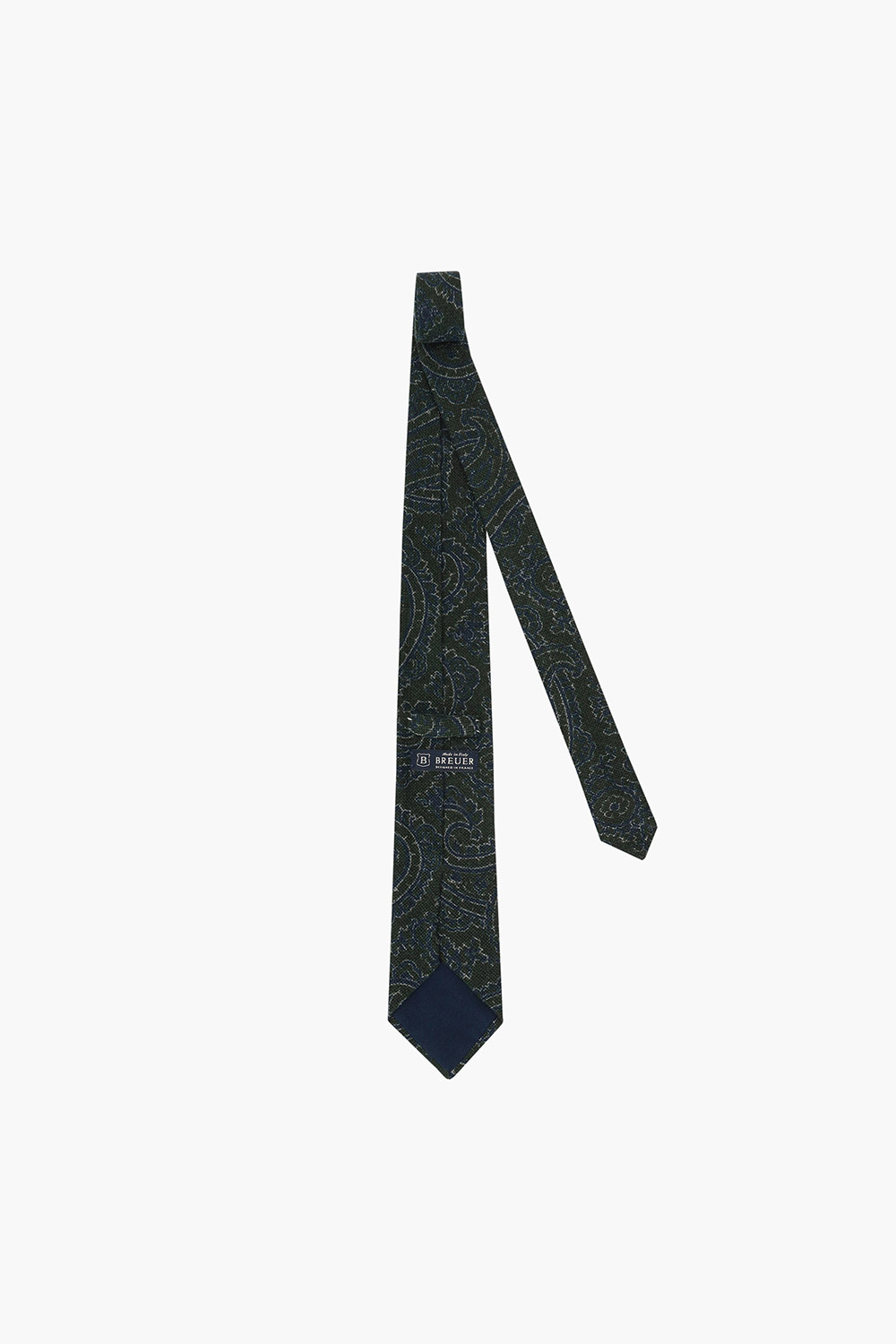 울 실크 혼방 기하학 패턴 넥타이 02117H821706