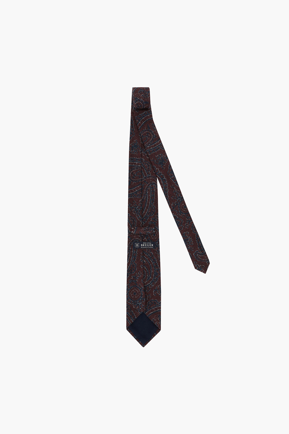 울 실크 혼방 기하학 패턴 넥타이 02117H821702