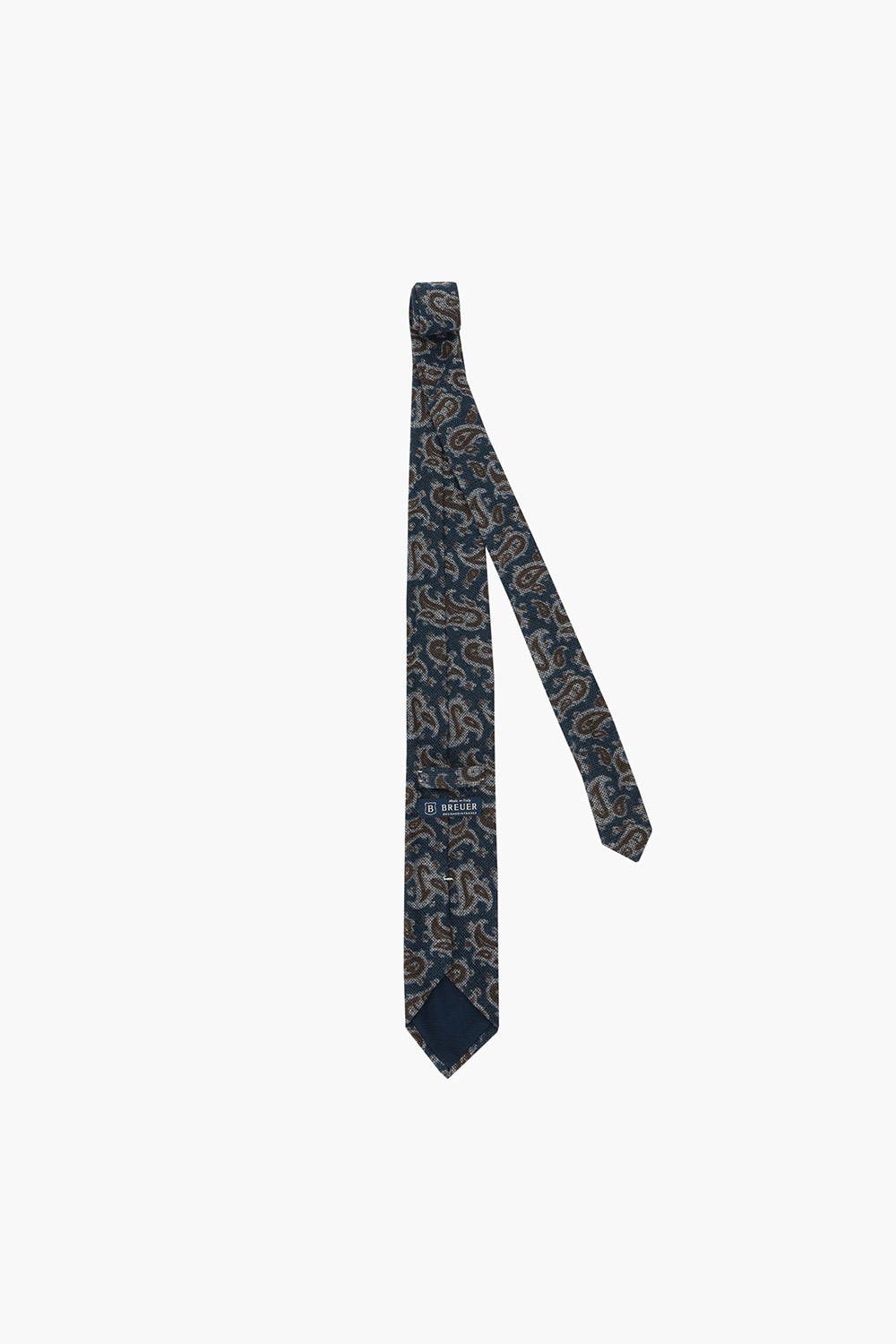 울 실크 혼방 기하학 패턴 넥타이 02117H821505