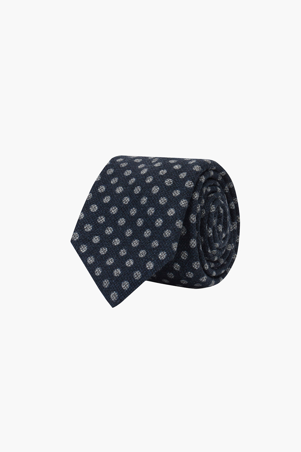 울 실크 혼방 도트 패턴 넥타이 02117H821303