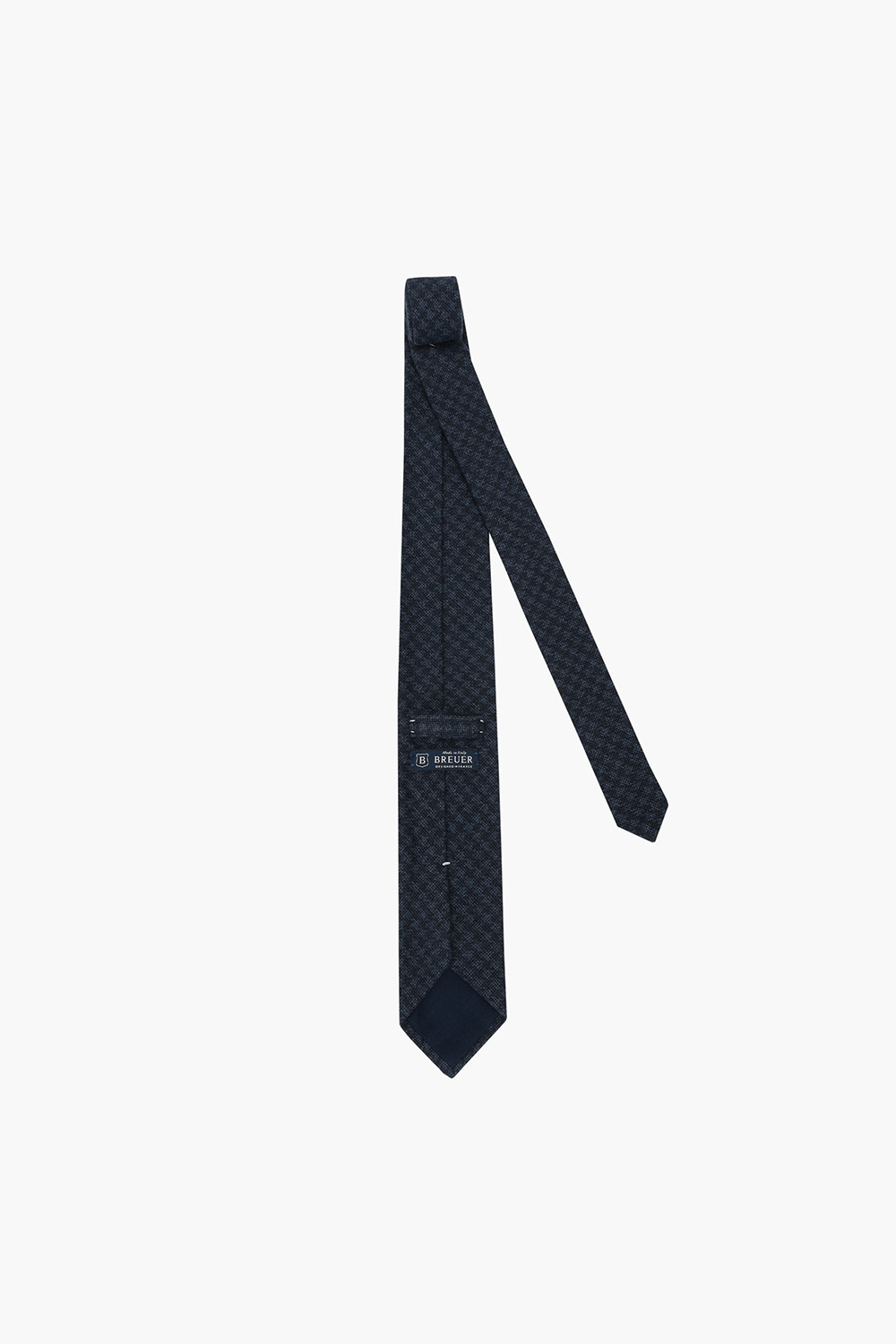 울 실크 혼방 자수 패턴 넥타이 02117H821204