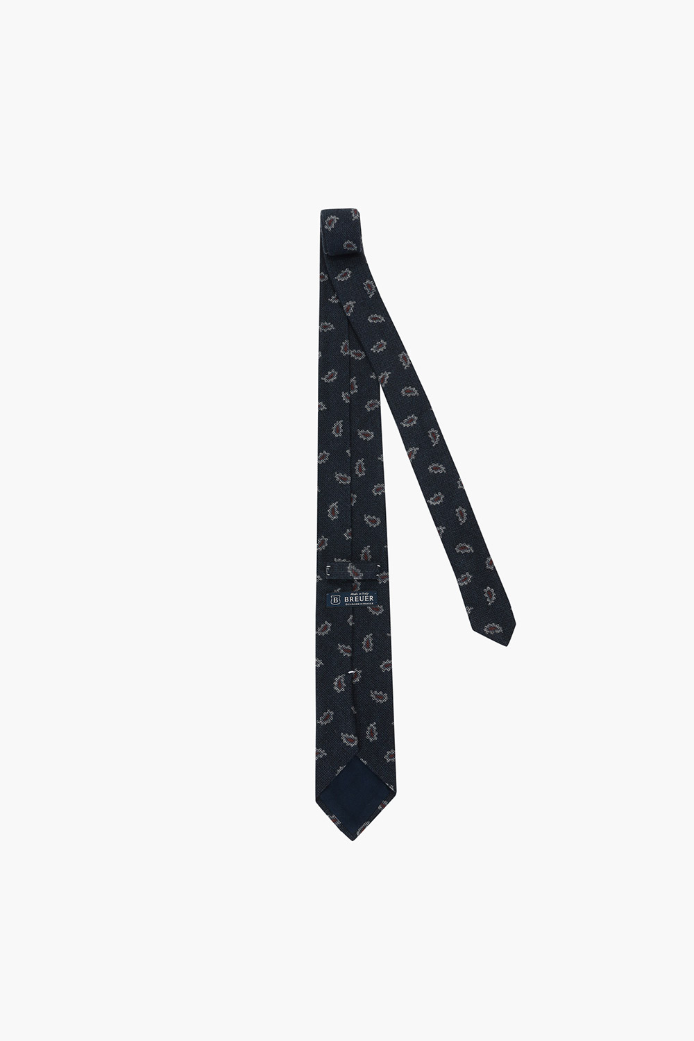 울 실크 혼방 일러스트 패턴 넥타이 02117H821003