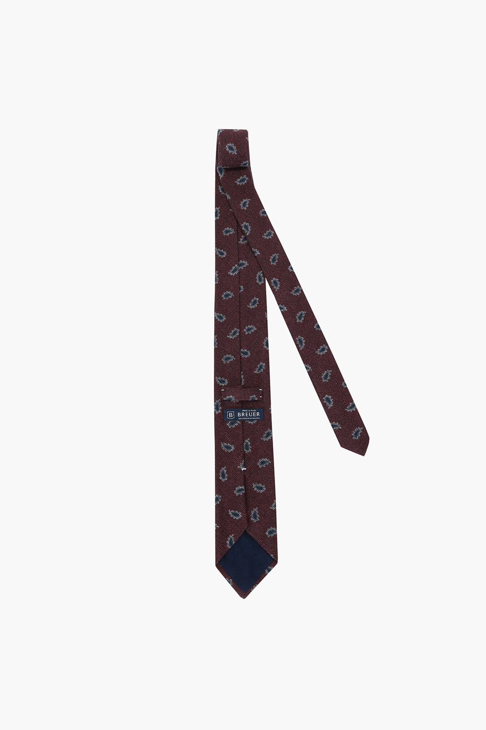 울 실크 혼방 일러스트 패턴 넥타이 02117H821002