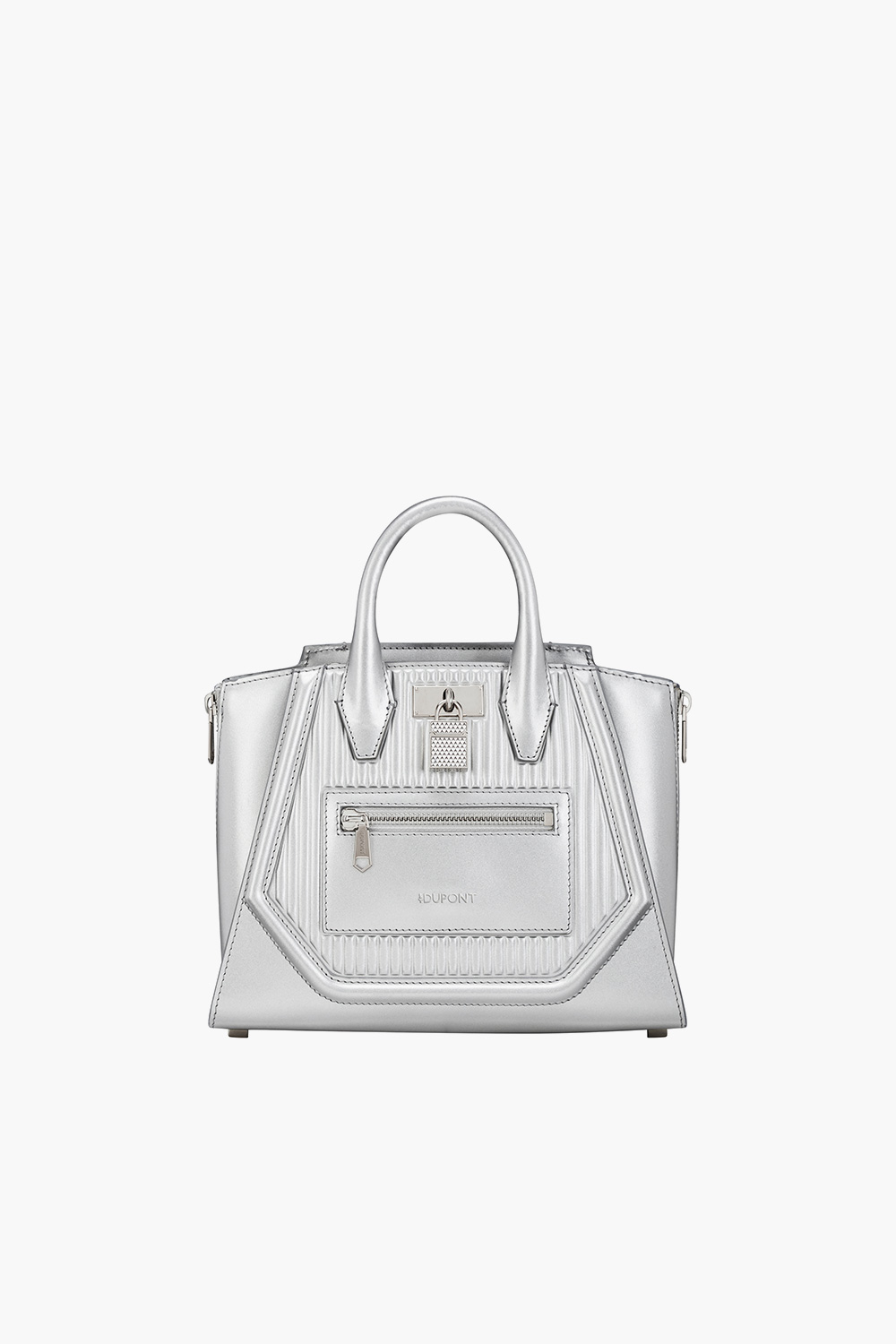 24 리비에라 스몰 토트백 실버 스트라이프 N1RS261SV1