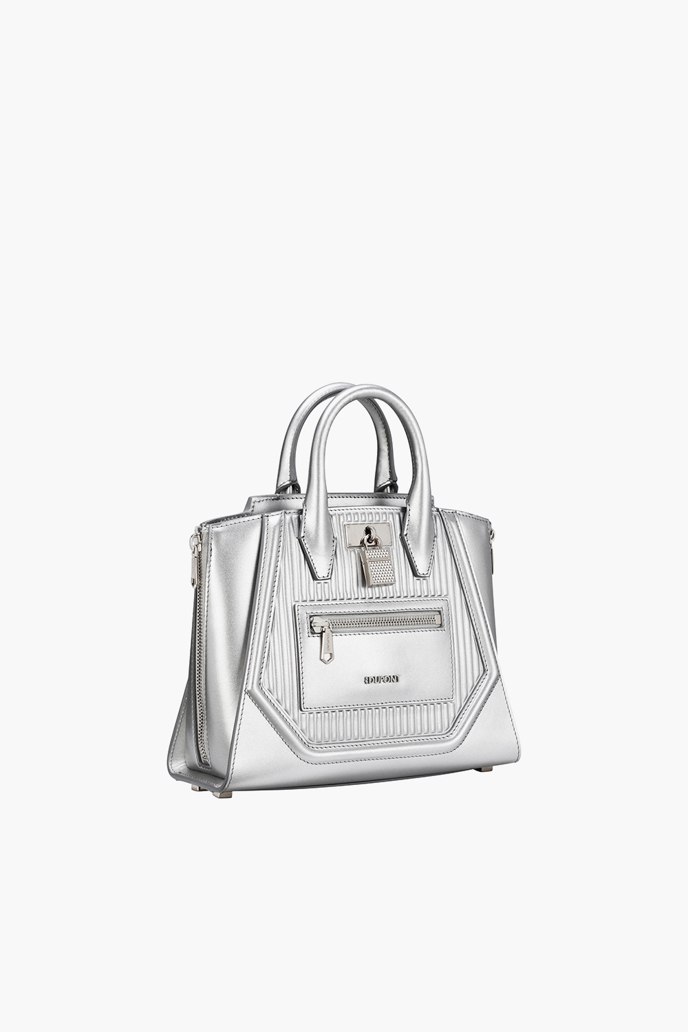 24 리비에라 스몰 토트백 실버 스트라이프 N1RS261SV1