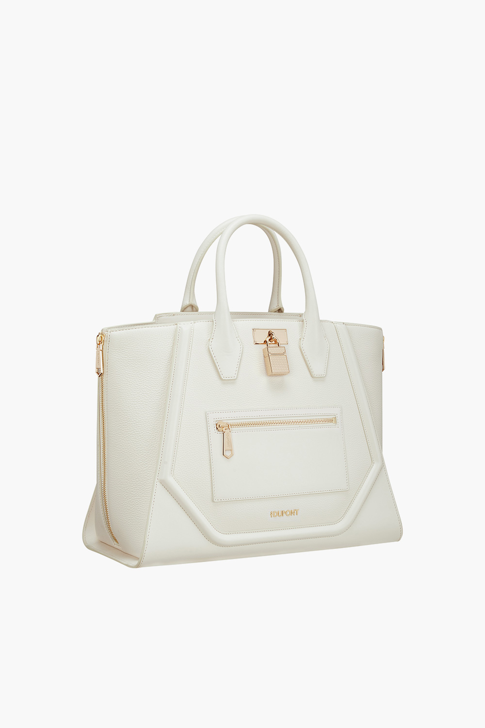 리비에라 미디움 토트백 화이트/골드 N1RV262WH2