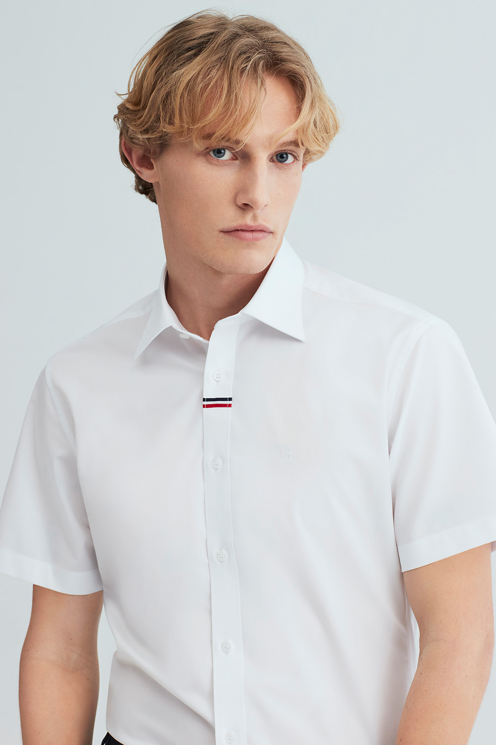 플라켓 트리콜로르 952 컴포터블 반팔 셔츠 화이트 SE6MM22HS952SWH