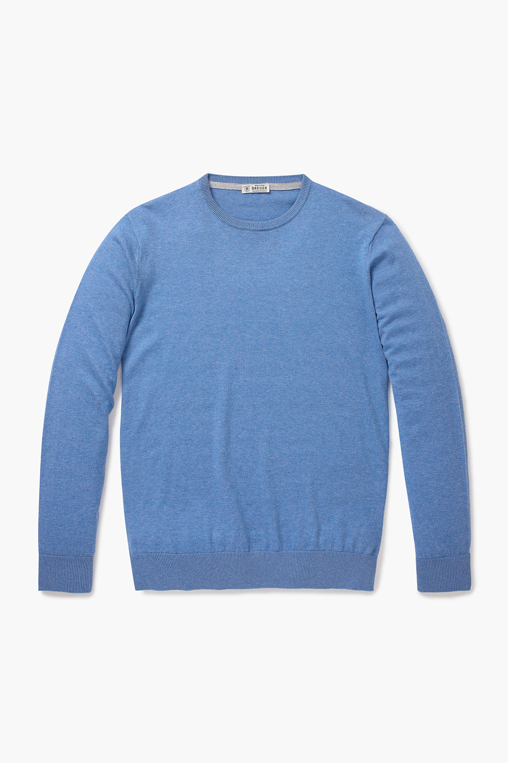 코튼 크루넥 101 블루 긴소매 니트