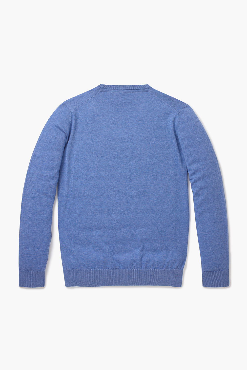 코튼 크루넥 101 블루 긴소매 니트