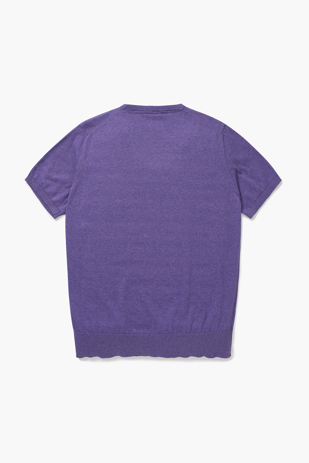 코튼 크루넥 501 퍼플 반소매 니트
