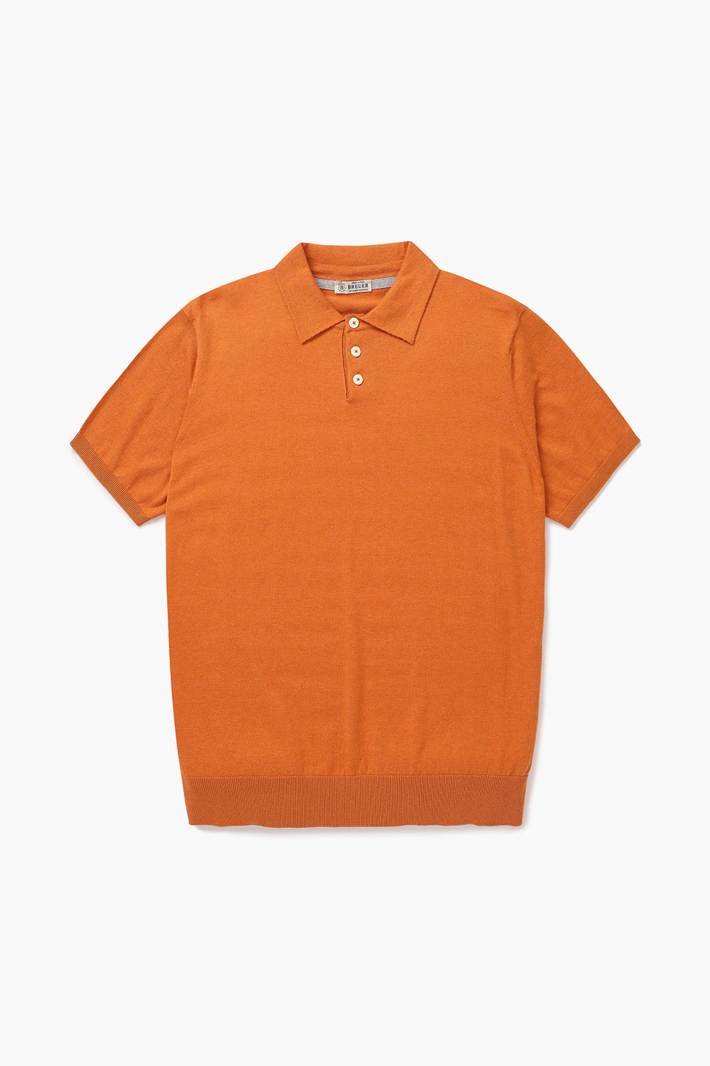 코튼 폴로 502 오렌지 반소매 니트