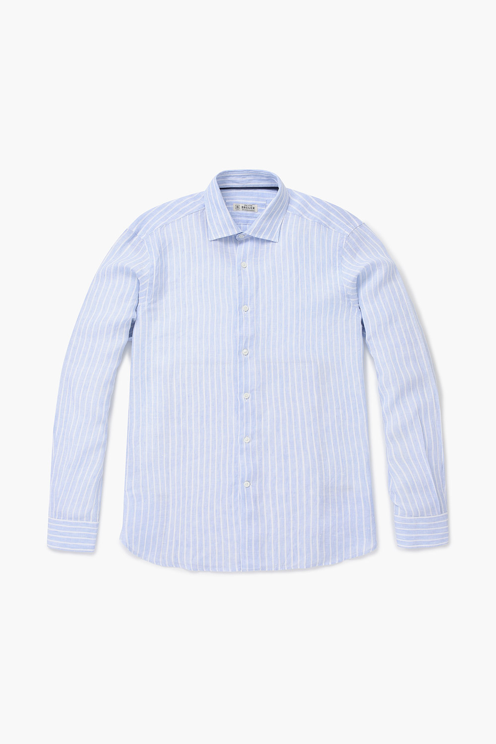 린넨 스트라이프 304 라이트블루 셔츠