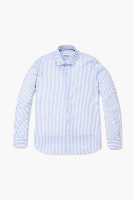 린넨 혼방 스트라이프 셔츠 BE090P442401