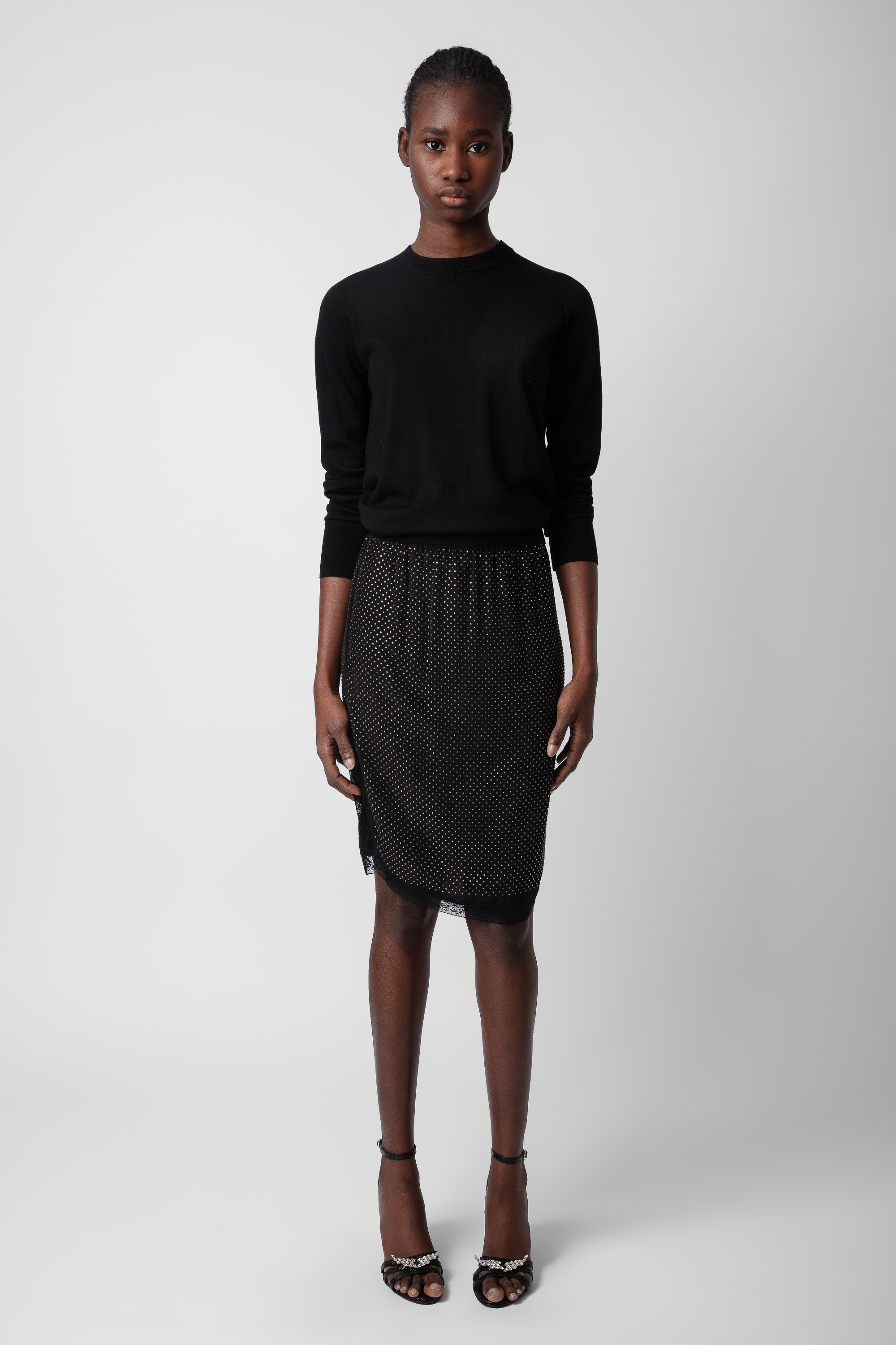 Jozy Strass Silk Skirt