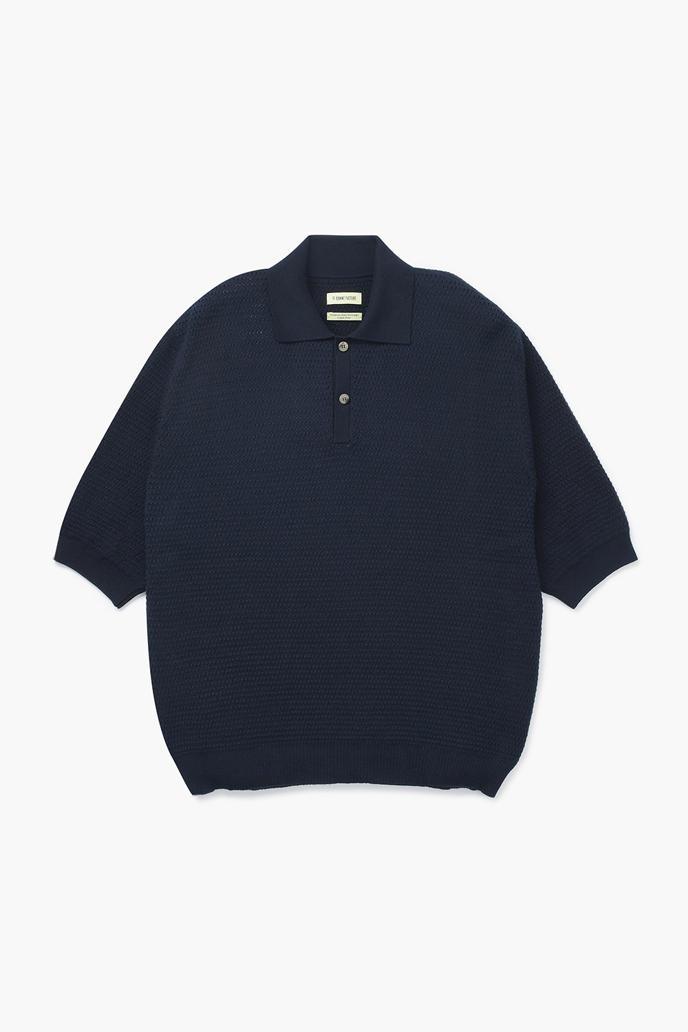 HONEYCOMB 코튼 폴로 반소매 니트 MA40 ORGANIC NAV