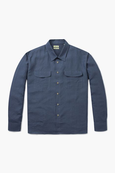 린넨 투 포켓 오버사이즈 셔츠 CH32 BELGIAN PAB