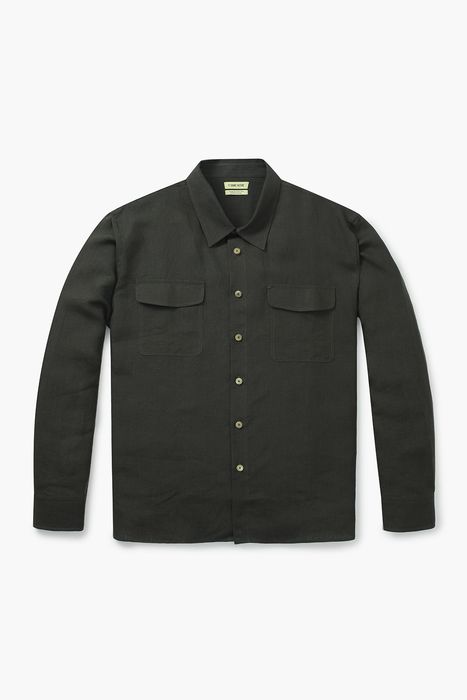 린넨 투 포켓 오버사이즈 셔츠 CH32 BELGIAN LARB