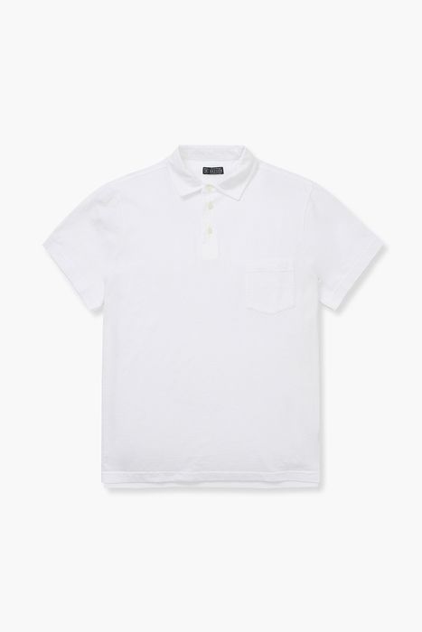 코튼 버튼 다운 포켓 반소매 티셔츠 69170P461808