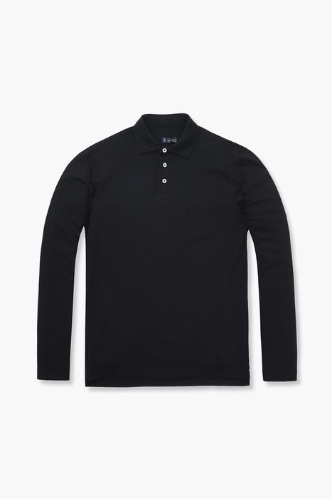 코튼 포켓 카라넥 긴소매 티셔츠 67880P461818