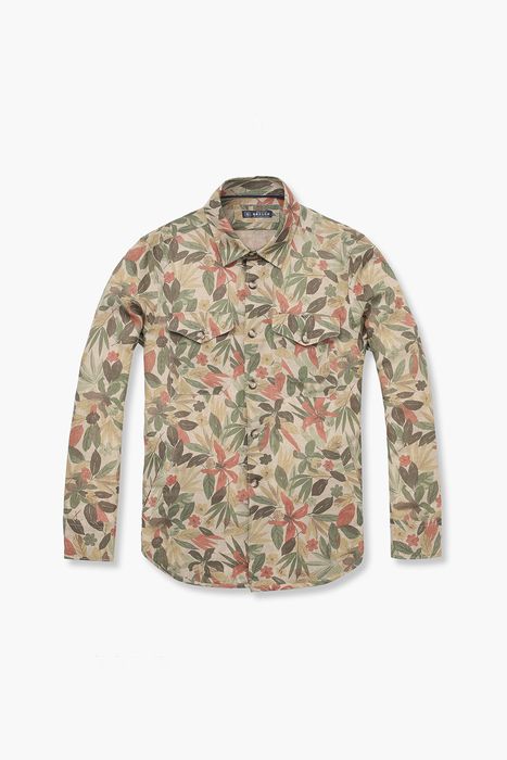 린넨 친스 패턴 셔츠 CA231P443701