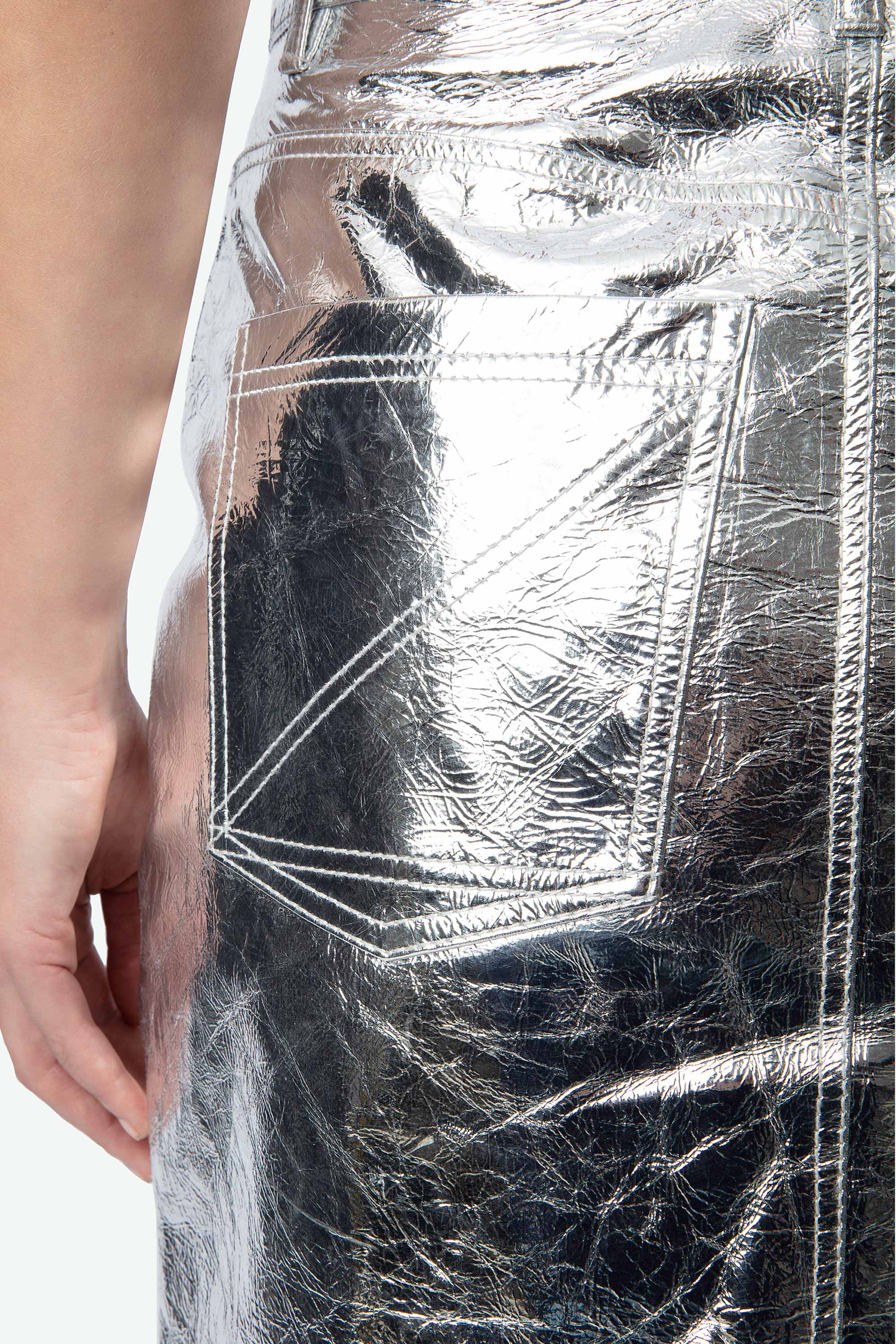 John Metal Leather Skirt