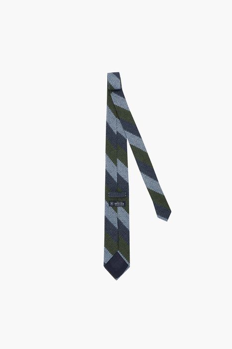 울 실크 혼방 스트라이프 넥타이 02117H919205