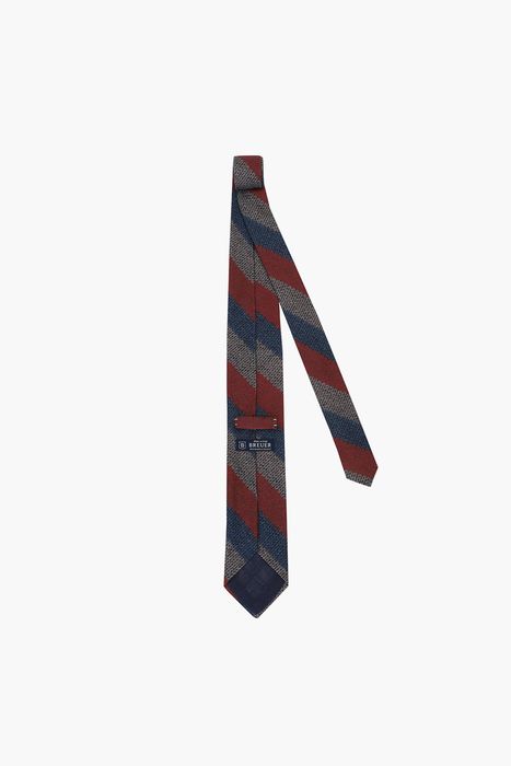 울 실크 혼방 스트라이프 넥타이 02117H919203