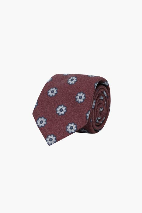 울 실크 혼방 일러스트 패턴 넥타이 02117H918802