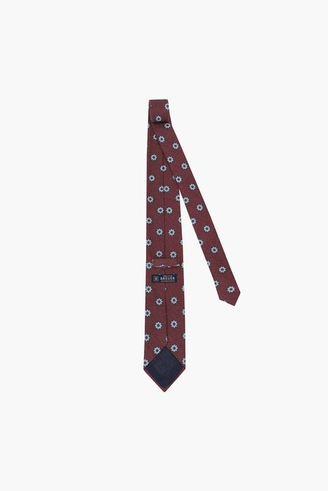 울 실크 혼방 일러스트 패턴 넥타이 02117H918802