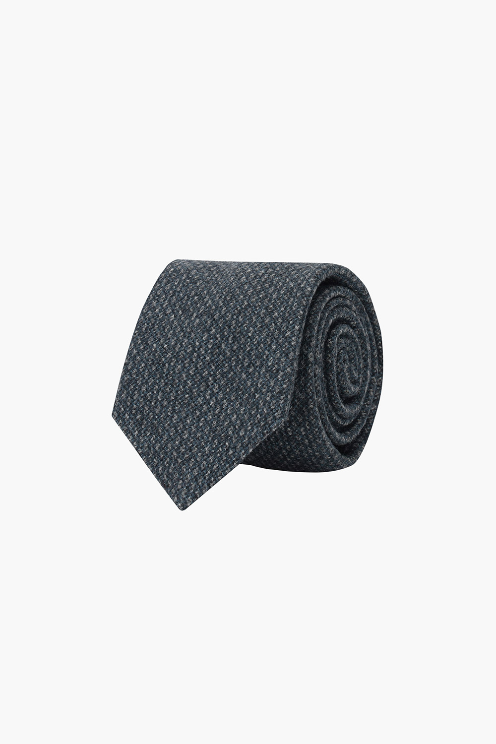 울 실크 혼방 깅엄 체크 106 다크네이비 넥타이