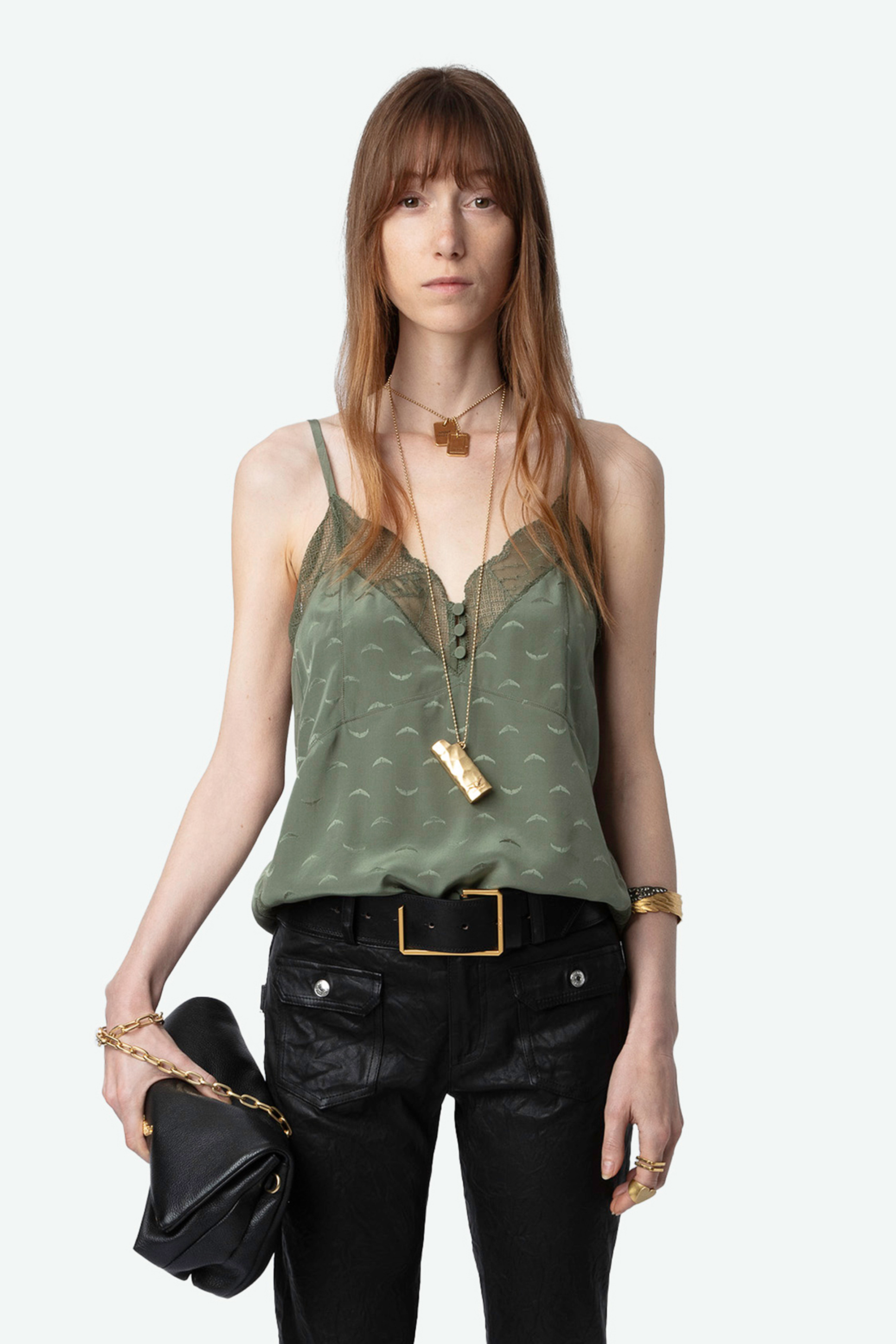 Cyoko Jacquard Silk Camisole