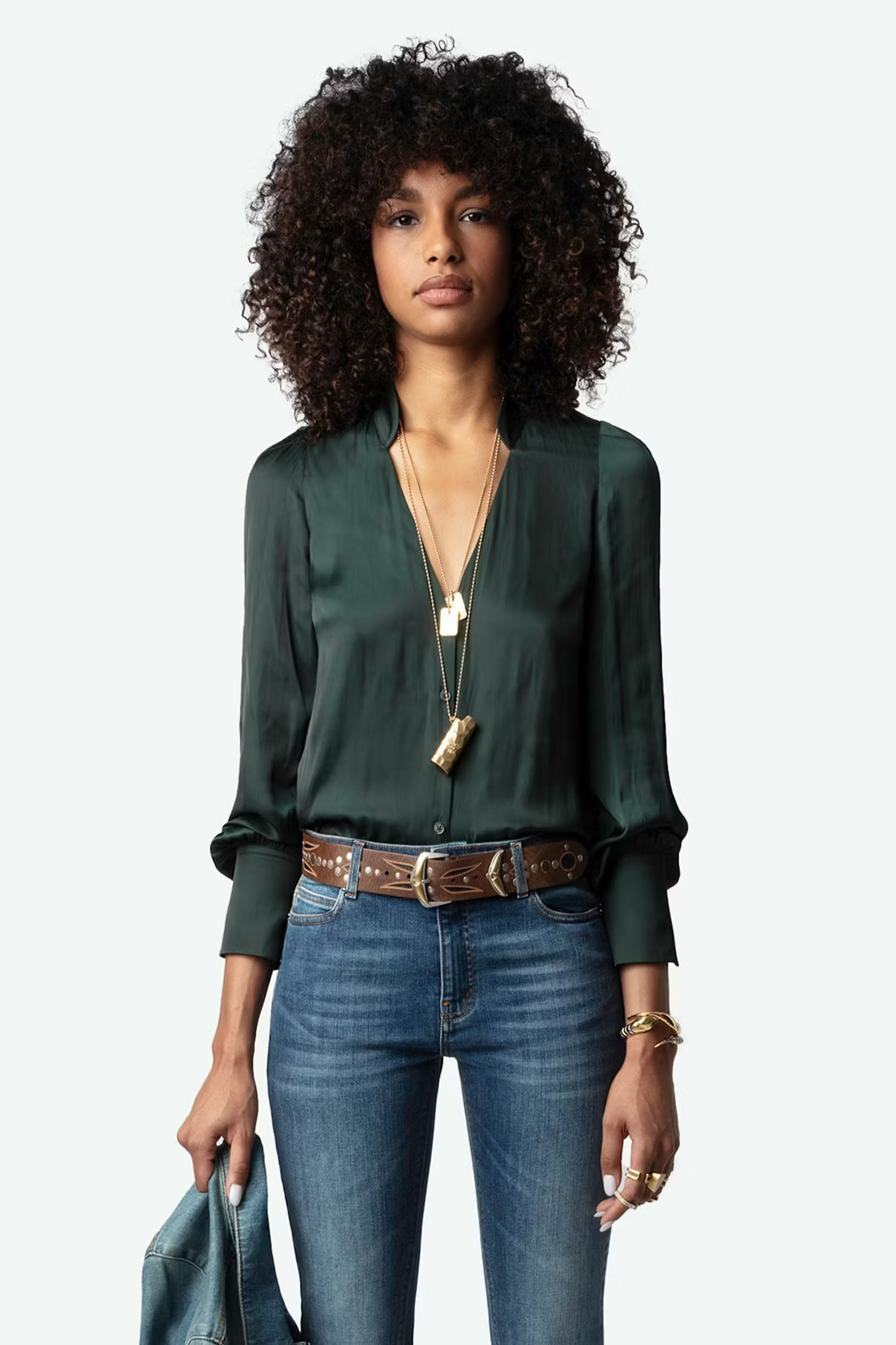 [특가] Tinous Satin Blouse