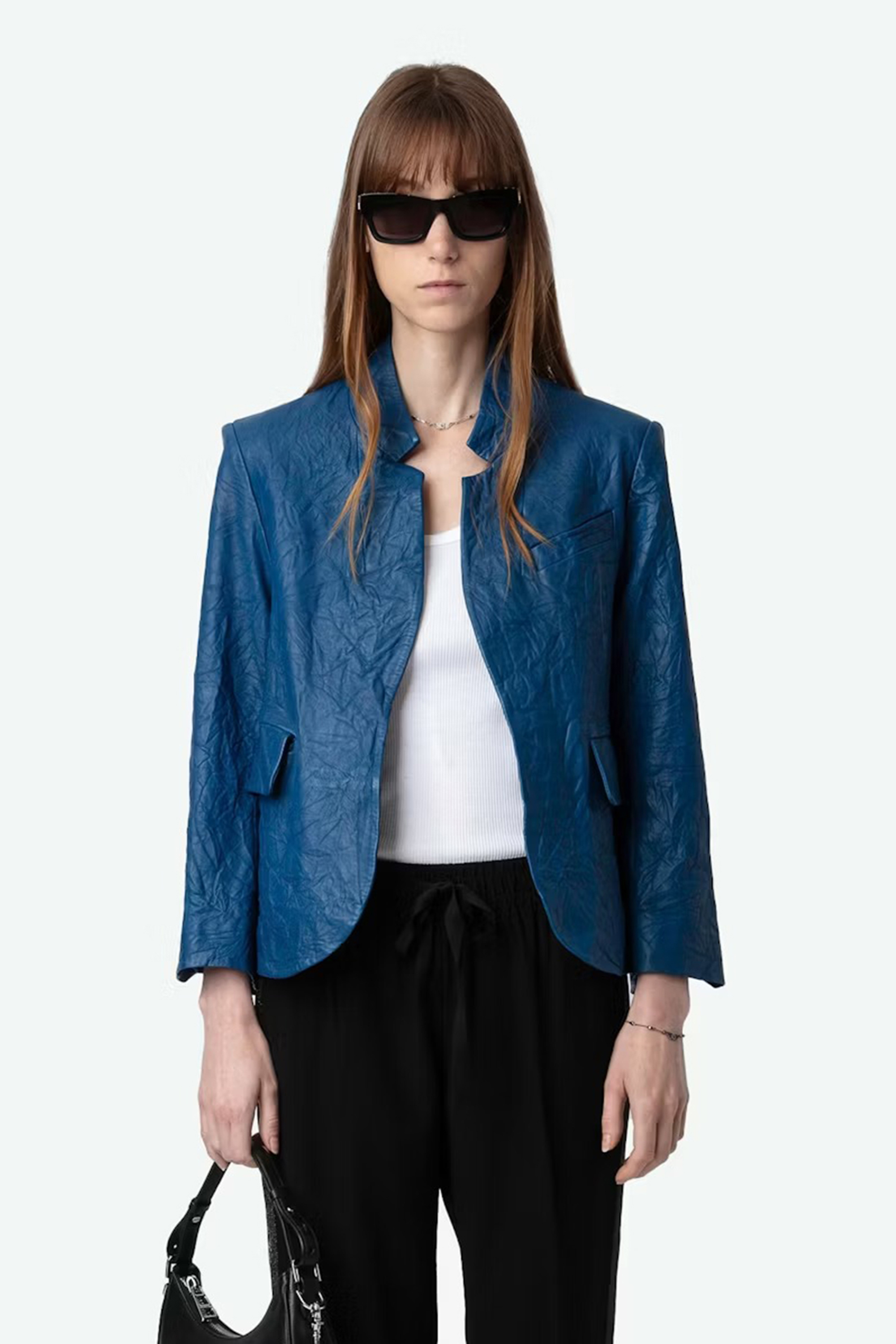 Verys Crinkled Leather Jacket