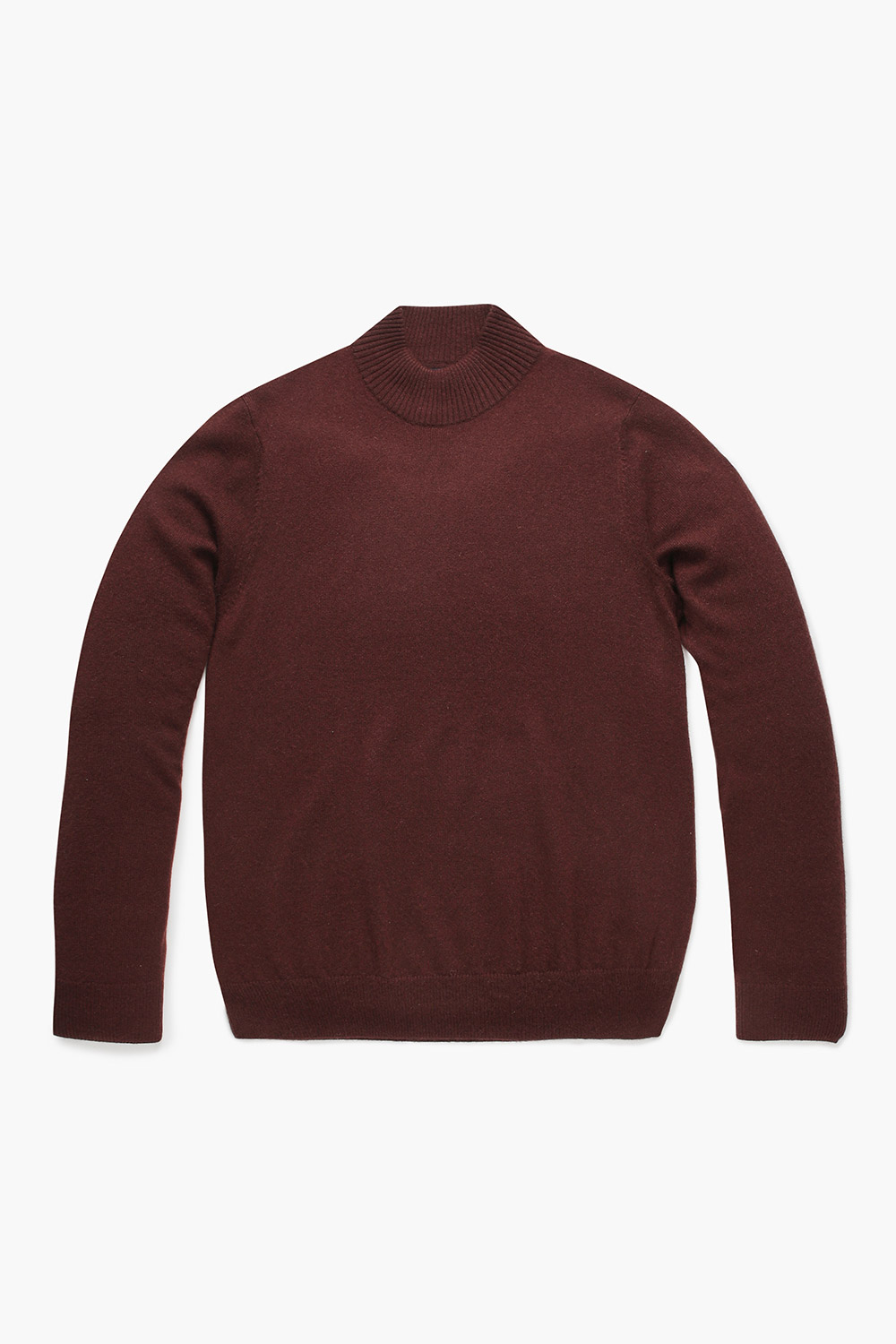 WS 캐시미어 헨리넥 긴소매 니트 4F604BURGUNDY