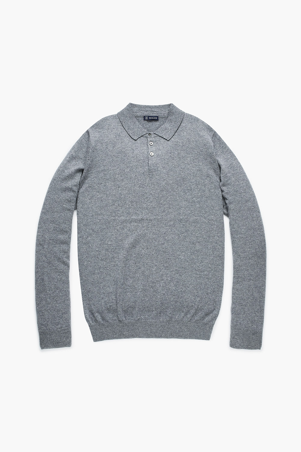 WS 캐시미어 폴로 긴소매 니트 4F602GREY