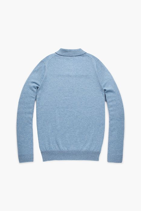 WS 캐시미어 폴로 긴소매 니트 4F602LTBLUE