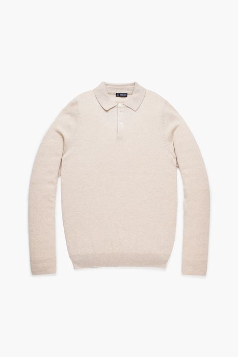 WS 캐시미어 폴로 긴소매 니트 4F602BEIGE
