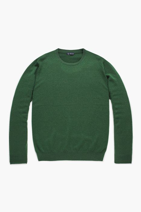 WS 캐시미어 크루넥 긴소매 니트 4F601GREEN