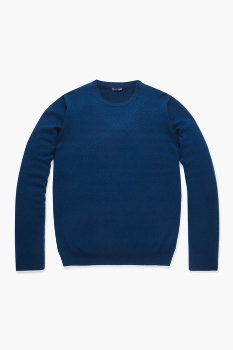 WS 캐시미어 크루넥 긴소매 니트 4F601BLUE