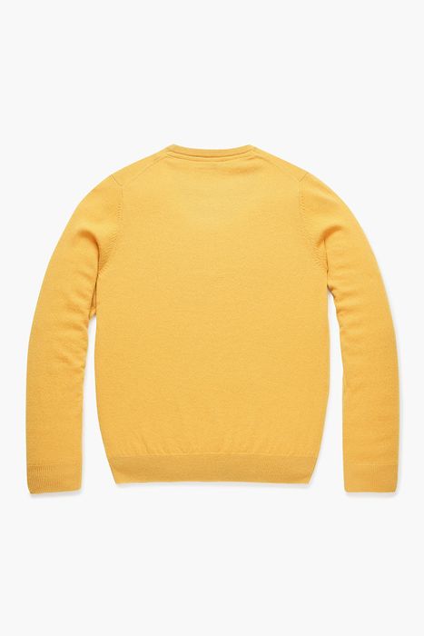 WS 캐시미어 크루넥 긴소매 니트 4F601YELLOW