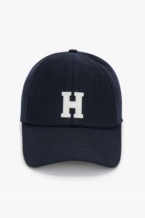 울 혼방 H 빅 로고 볼캡 BCA140201