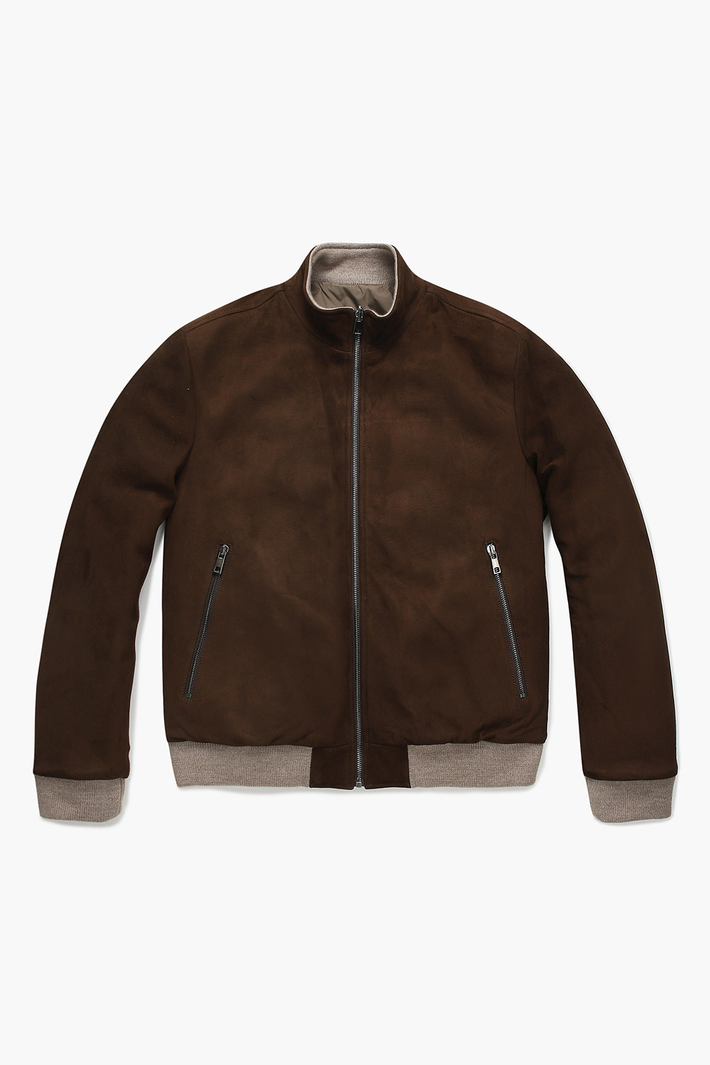 램스킨 스웨이드 블루종 802 다크브라운 점퍼