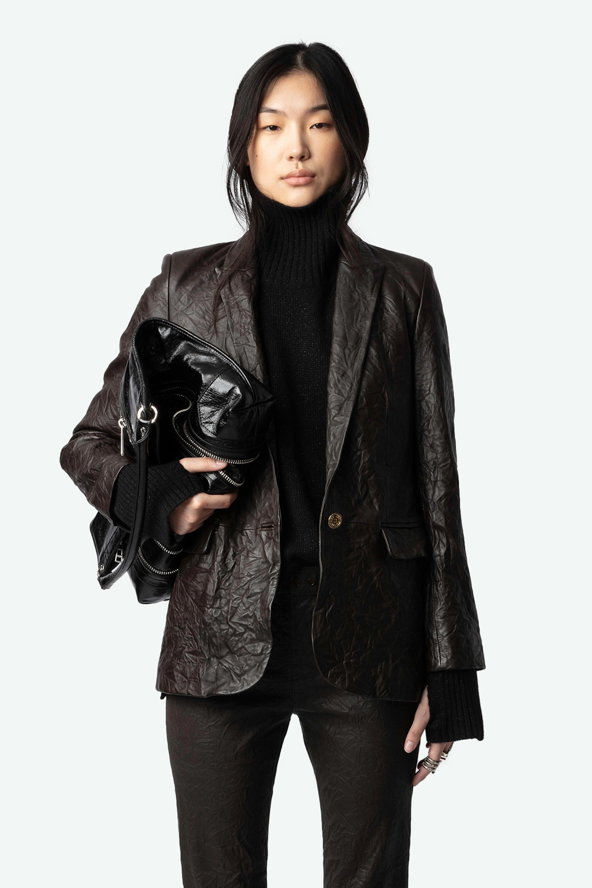 Valse Crinkled Leather Jacket