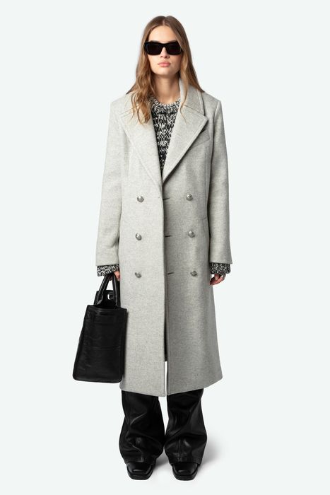 Mulan Chevron Wool Coat