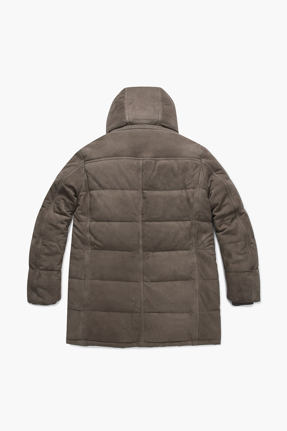 고트스킨 스웨이드 후드 롱 패딩 점퍼 75P118CAMOSCIO028