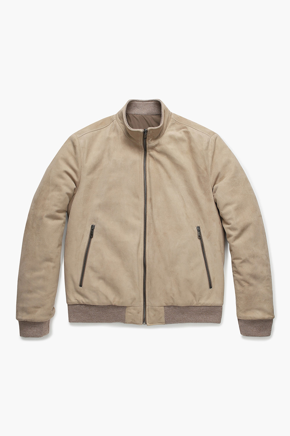 램스킨 스웨이드 블루종 802 베이지 점퍼