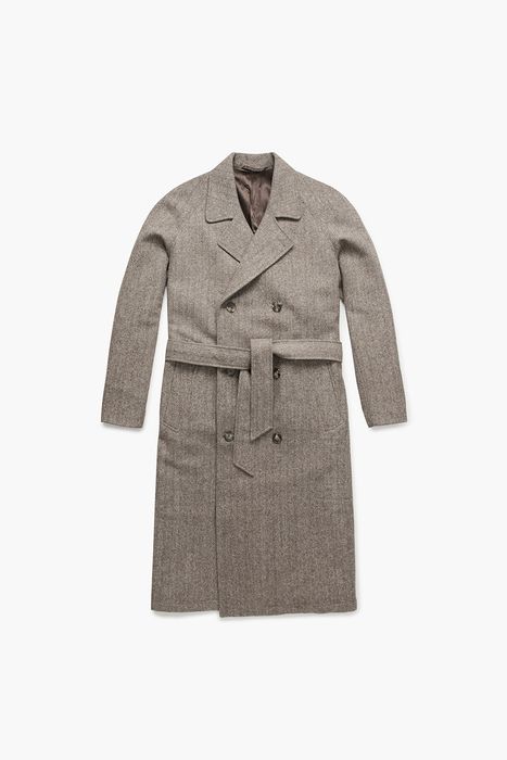 GRANDAD 울 레글런 벨트 롱 코트 MT1903BEIGE