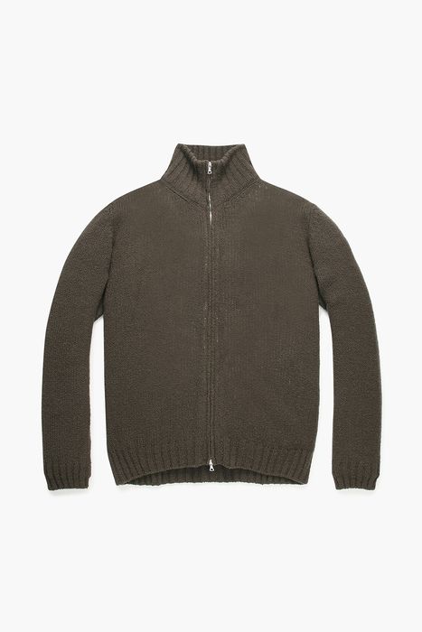 울 하프 집업 긴소매 니트 MA3602KHAKI