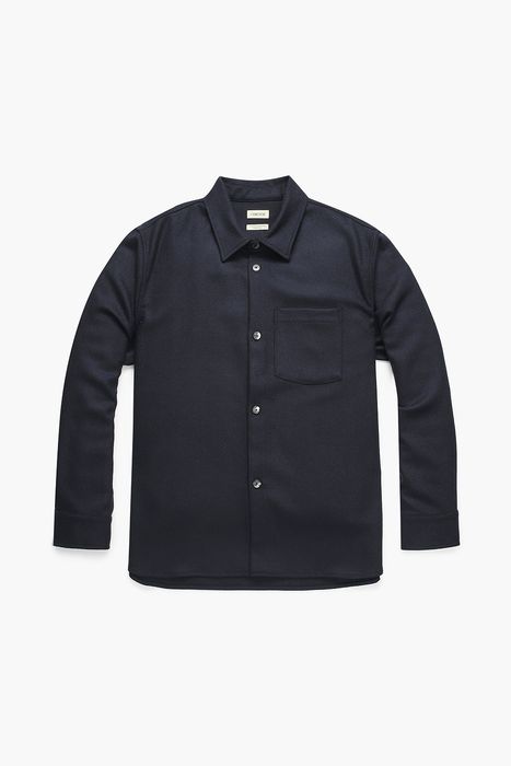 울 포켓 오버사이즈 셔츠 SC0502NAVY