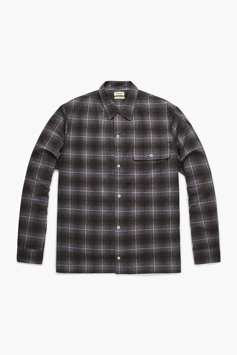 코튼 옴브레 체크 캠프 카라 셔츠 CH2601PURPLE